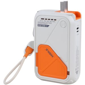 شارژر دیواری و پاور بانک بی سیم فست شارژ 22.5W هیسکا مدل HP-223PD ظرفیت 20000 میلی آمپر
