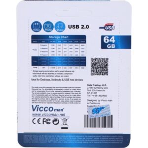 فلش 64 گیگ ویکومن مدل VC245 سرعت USB 2.0